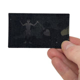 Patch Panel Blackbeard Flag laser cut patch in Multicam Black with Pro IR flat black base