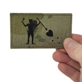 Patch Panel Blackbeard Flag laser cut patch in Multicam with Pro IR flat black base