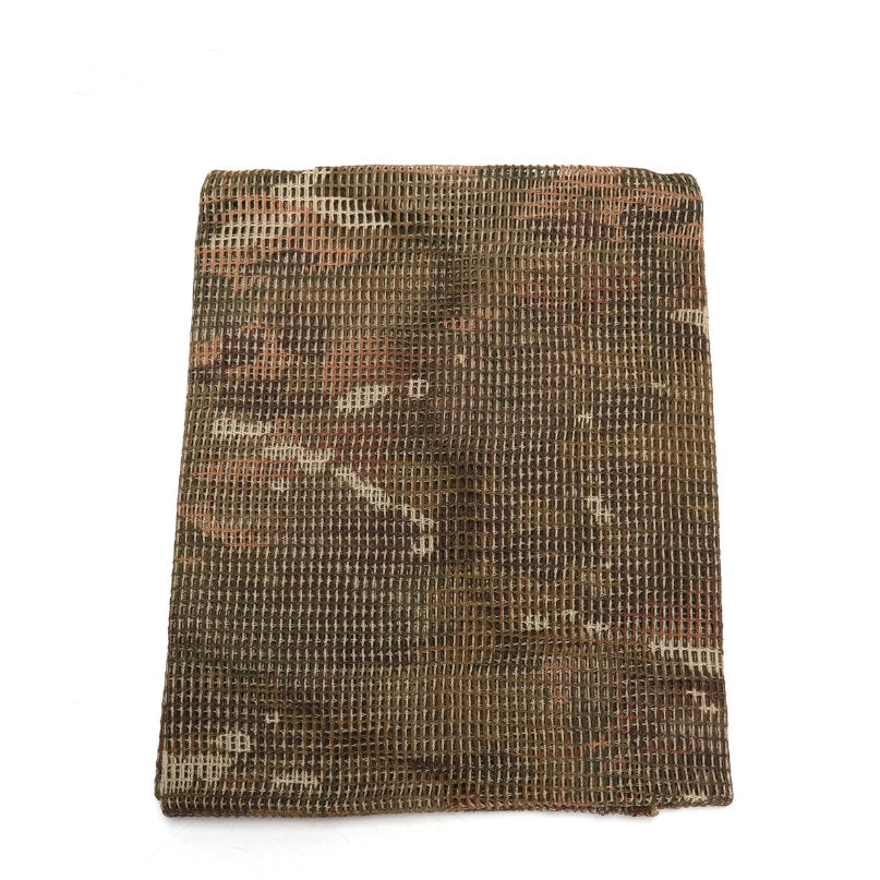 Tactical Camouflage Wrap for Outdoor Adventures Oversized Cotton Design in Black, alternate view 10
