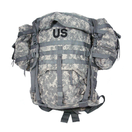 Large ACU MOLLE II Rucksack with Sustainment Pouches, Used, No