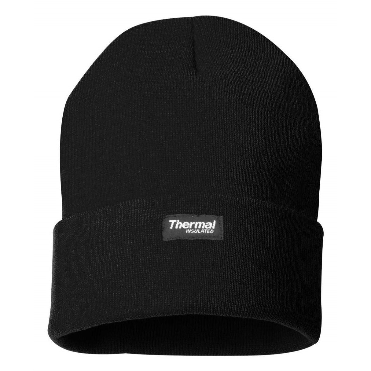 Thermal Insulated Watch Cap in Black