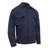Poly Cotton Twill Long Sleeve Tactical Shirt in Black, alternate view 6