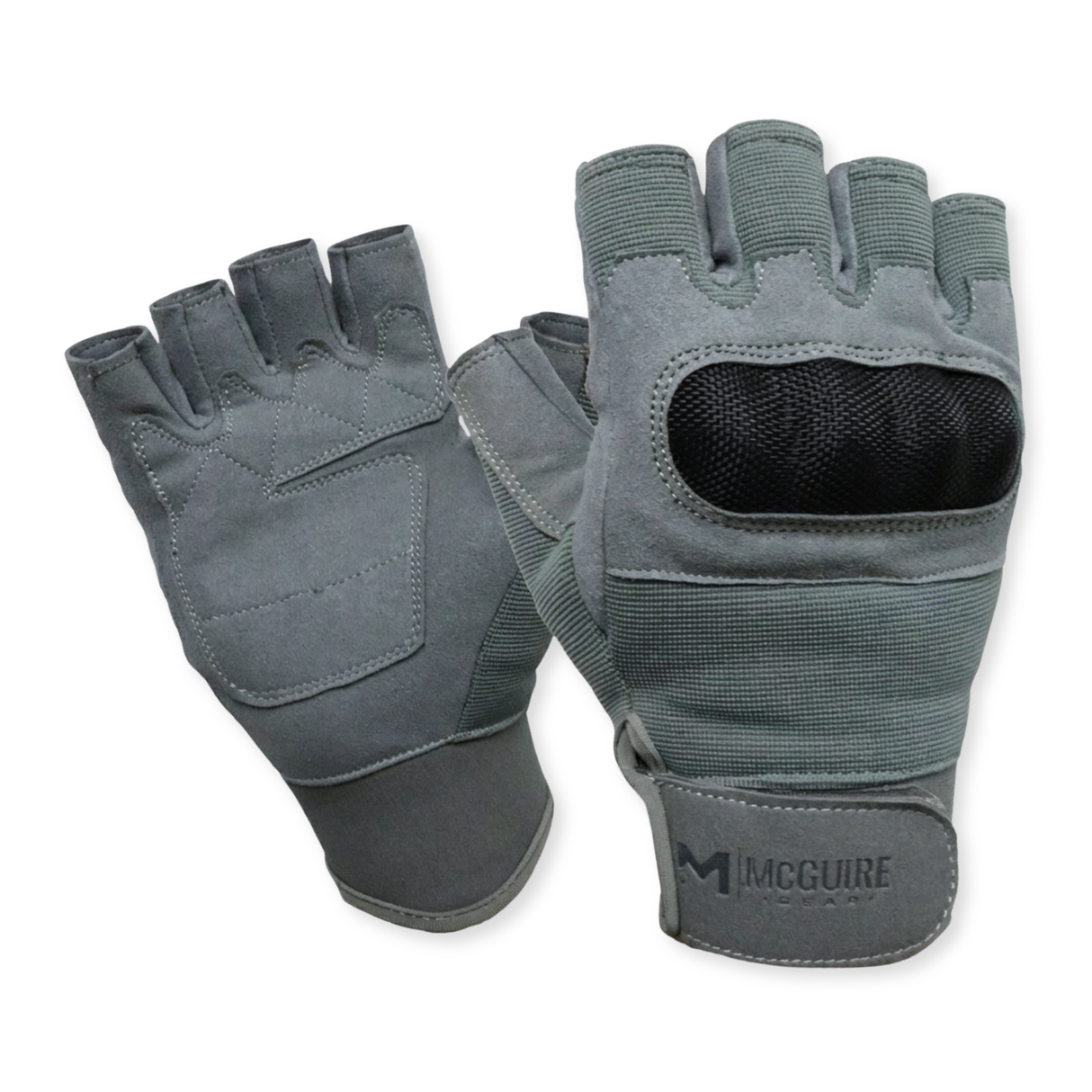 Guantes tácticos de medio dedo con nudillos duros
