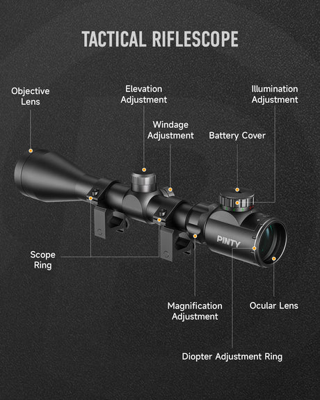 Pinty Nova 3-9x40 SFP Rifle Scope GEN II in Mildot, alternate view 2