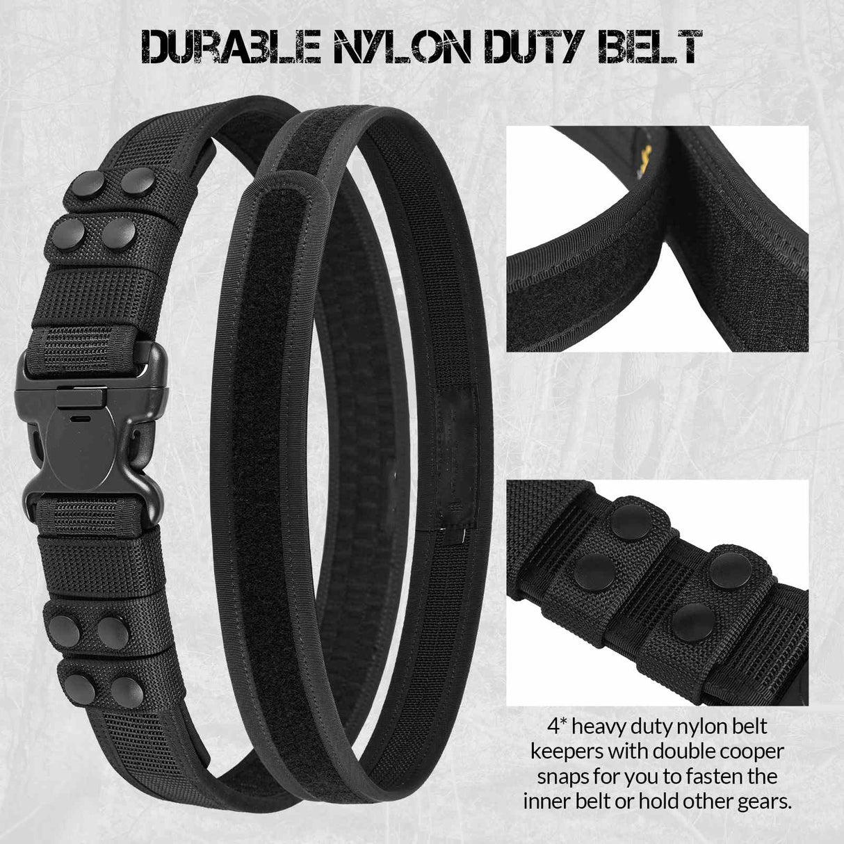 Raven Supply 2-Inch Duty Belt in Black, alternate view 5