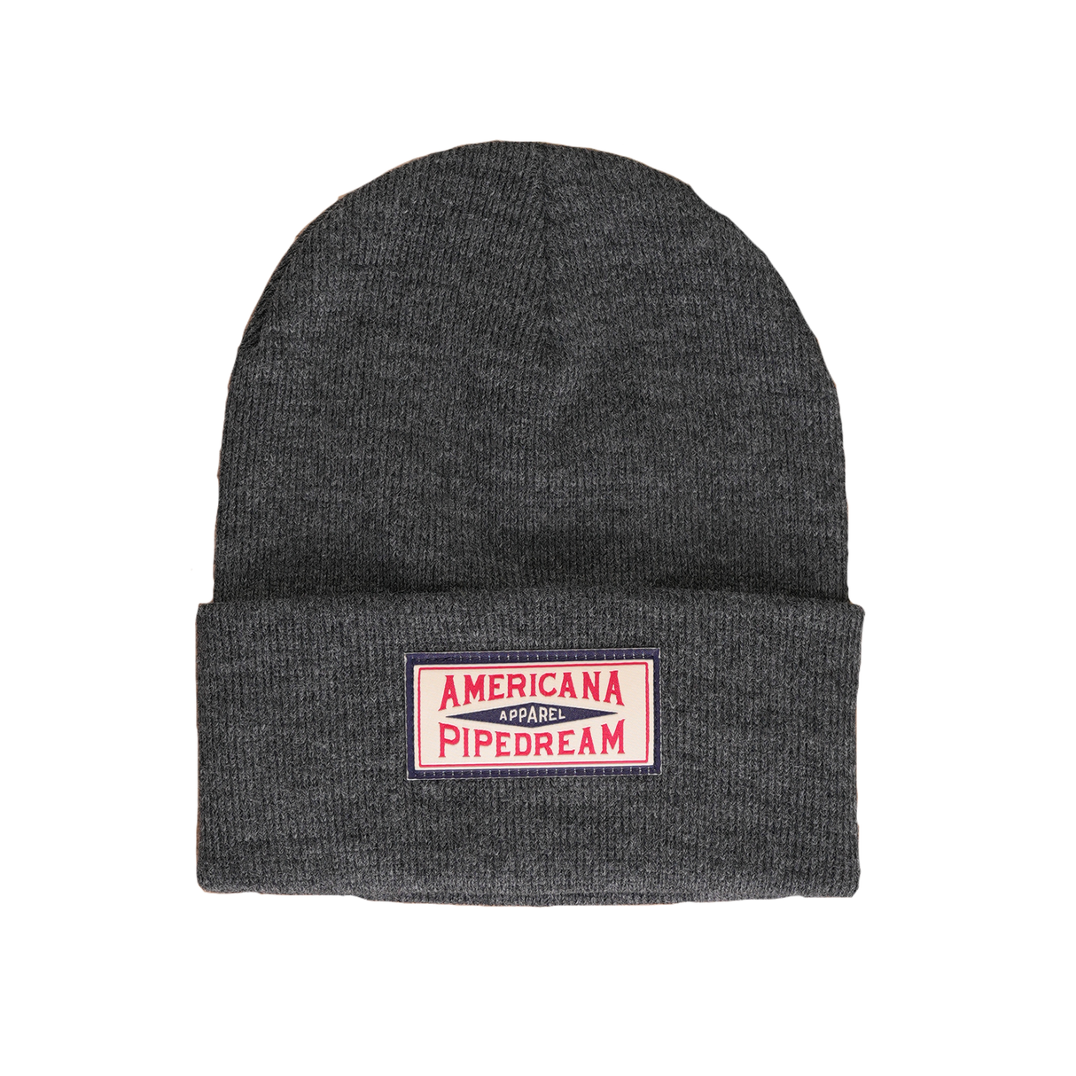 The AP Knit Beanie - Acrylic in Gray Heather, alternate view 3