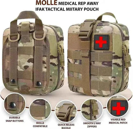 Ham Radio Go Bag with Tear-Away Velcro Back - Molle Compatible, Multi-Pocket Design for Radios, Cables, and Gear – Coyote — alternate view 2