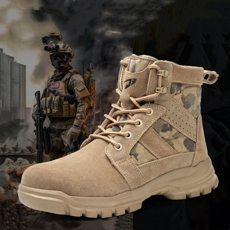 Raven Supply High-Ankle Combat Boots in Khaki