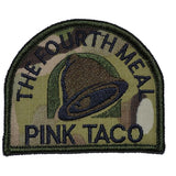 Tactical Gear Junkie Pink Taco The Fourth Meal 3 Inch Arch Patch in MultiCam, alternate view 6