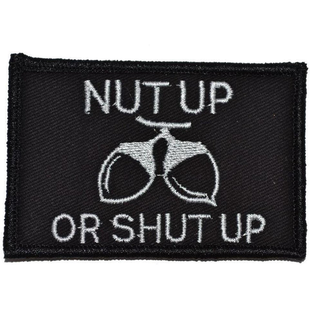 Tactical Gear Junkie Nut Up or Shut Up 2x3 Patch in Black