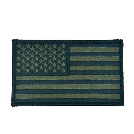 Large US Flag - 3x5 Patch - Multiple Colors in Olive Drab, alternate view 2