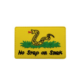 Raven Supply No Step on Snek Embroidered Morale Patch in V002067 Yellow With Grass, alternate view 3