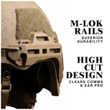 ATE® GEN2 Ballistisk Hjälm | NIJ IIIA Högskuren – Hard Head Veterans