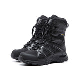 Raven Supply Black Leather Combat Boots in Sand color, alternate view 8