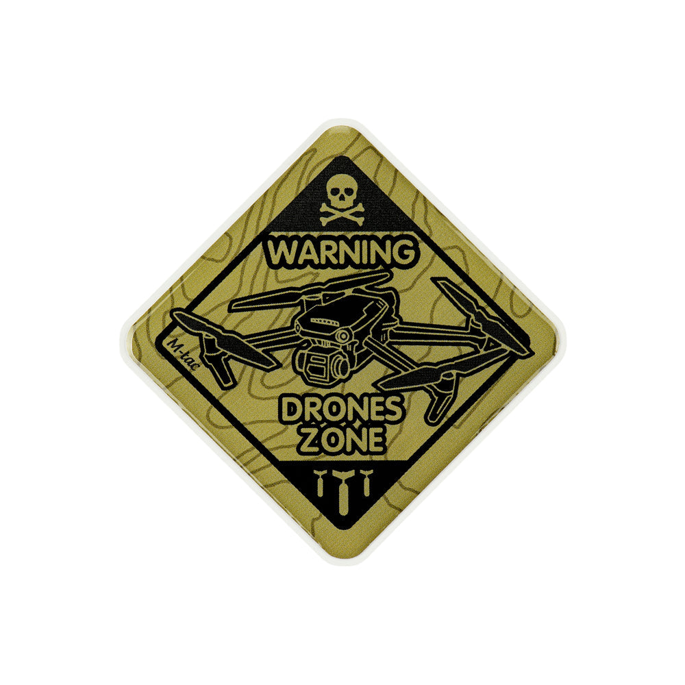 M-Tac Drones Zone Embossed Sticker in Coyote