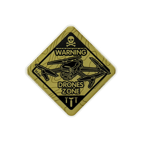 M-Tac Drones Zone Embossed Sticker in Coyote