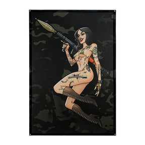 M-Tac Banner Tactical Girl RPG 35.4x51.2 Inches in Multicam Black