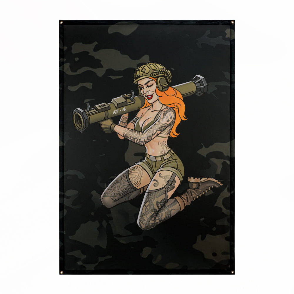 M-Tac Banner Tactical Girl AT-4 35.4 x 51.2 inches in Multicam Black