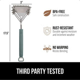 GORILLA GRIP Heavy Duty No Bristle Triple Helix Grill Brush with Scraper for Outdoor Grills, Safe Steam Cleaning, Oversized