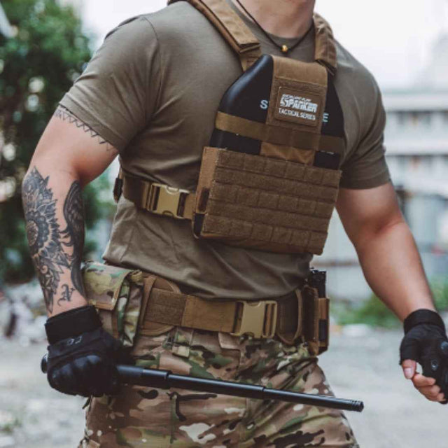 Tactical Vest with Insertable Body Armor Lightweight Vest in Smoky Green