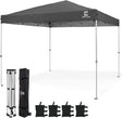 CAPHAUS 12ft x 12ft Patented One-Push Pop Up Outdoor Canopy Tent, Heavy-Duty Commercial Grade w/Central Lock, Portable and
