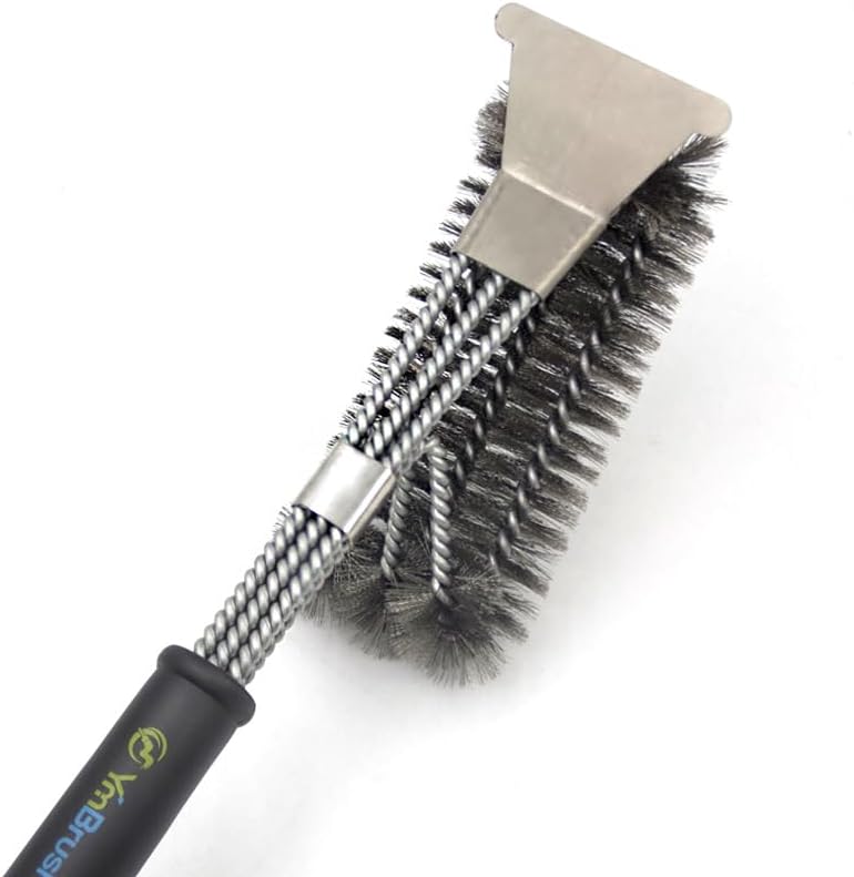 BBQ Grill Brush for Outdoor Grill Safe Stainless Steel Woven Wire Heavy Duty Grill Accessories Cleaning BBQ Accessories,