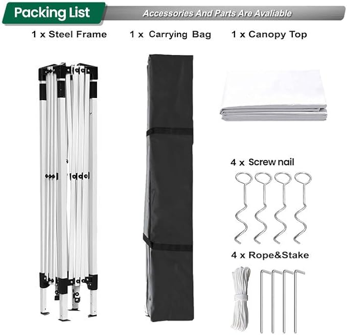 10x10ft Pop Up Canopy Tent,Heavy Duty Waterproof Folding Tent for Camping Parties Events Parties,Outdoor Canopy,Portable Sun