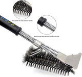 BBQ Grill Brush for Outdoor Grill Safe Stainless Steel Woven Wire Heavy Duty Grill Accessories Cleaning BBQ Accessories,