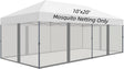 10x20 FT Mosquito Netting for Gazebo,Pergola,Pop up Canopy Tent,4-Panel with Zipper for Outdoor Patio,Backyard