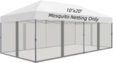 10x20 FT Mosquito Netting for Gazebo,Pergola,Pop up Canopy Tent,4-Panel with Zipper for Outdoor Patio,Backyard