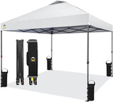CROWN SHADES 10x10 Pop Up Canopy - Patented Center Lock One Push Instant Outdoor Canopy Beach Tent with STO-N-Go Bag 8