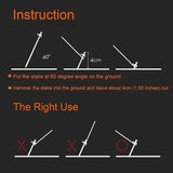 10-Pack Plastic Tent Stakes - 7-Inch Heavy Duty Canopy Anchoring Pegs for Camping, Gardening, Landscaping, Backpacking -