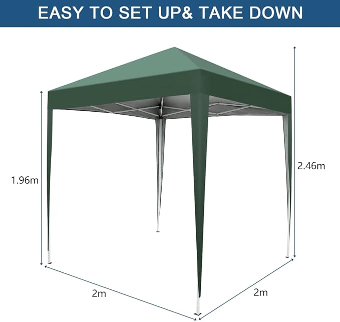 Outvita 6.5x6.5ft Pop Up Canopy Tent, Outdoor Instant Shelter Folding Canopy with Carry Bag for Commercial Events, Party,