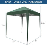 Outvita 6.5x6.5ft Pop Up Canopy Tent, Outdoor Instant Shelter Folding Canopy with Carry Bag for Commercial Events, Party,