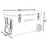 Super Cooler Roto-Moldado Cobalt de 55 Quartos com Rodas
