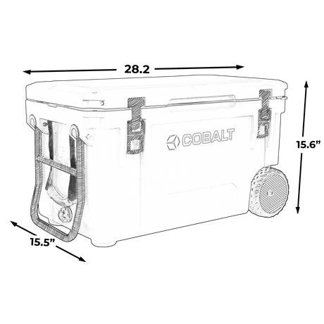 Glacière rotomoulée Cobalt 55 pintes avec roues