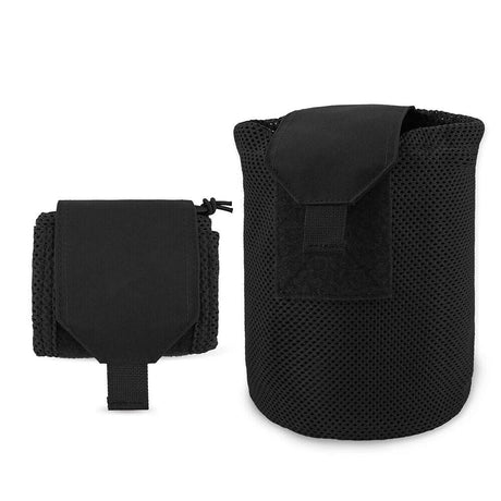 KRYDEX Tactical Mesh Dump Pouch Drop Pouch Mag Recycling Carrier fit MOLLE/BELT in Black, alternate view 2