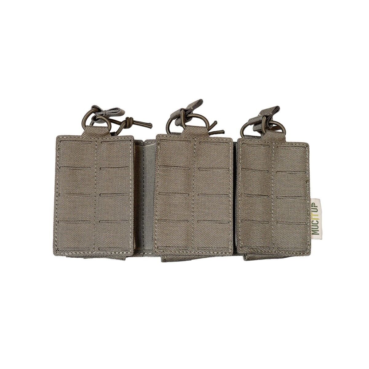 MUCTAC MOLLE Triple Rifle Mag Pouch - Built for Battle, Ready for Action in Khaki, alternate view 3