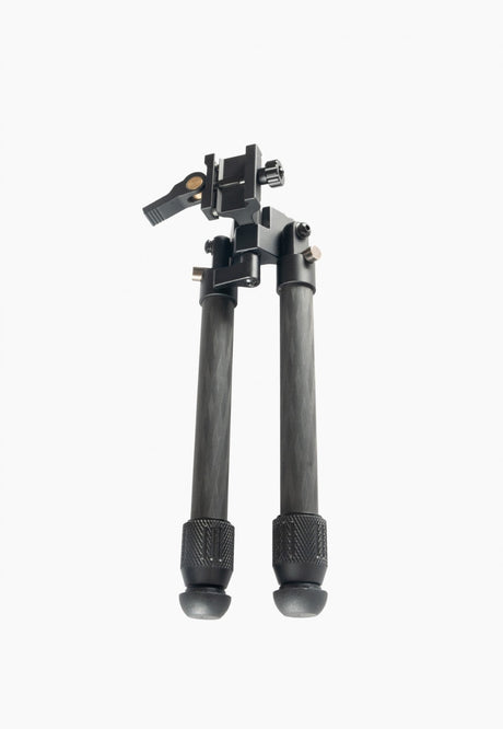 Linkogear HB-C01L Carbon Fiber Tac Bipod - QD Picatinny - Rubber & Spike Feet in Brown, alternate view 2
