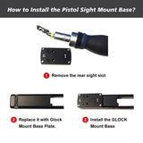 Red Win Pistol Red Dot Sight Mount Bases in M3 1911 Red Dot Base, alternate view 2