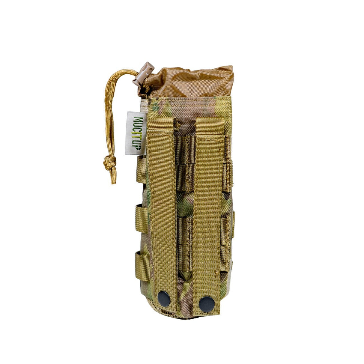 MUCITUP MUCTAC MOLLE Water Bottle Holder 500D Nylon Pouch - Black, Camo, Khaki, alternate view 4