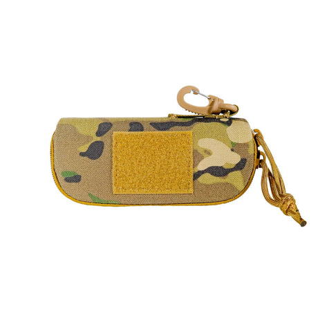 MUCITUP Tactical MOLLE Eye Pro Case 1000D Nylon Sunglass Hard Shell Pouch in Khaki