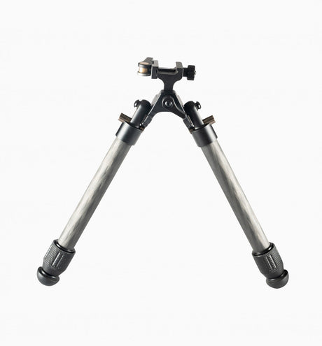 Linkogear HB-C01L Carbon Fiber Tac Bipod - QD Picatinny - Rubber & Spike Feet in Black
