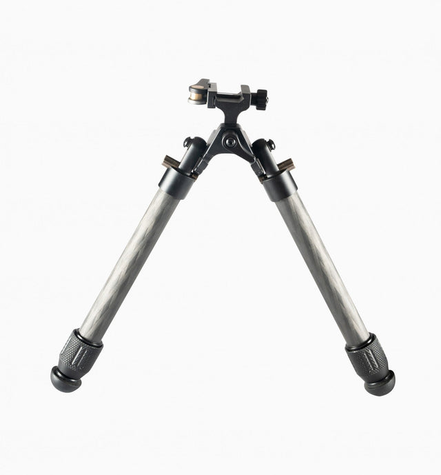 Linkogear HB-C01L Carbon Fiber Tac Bipod - QD Picatinny - Rubber & Spike Feet in Black