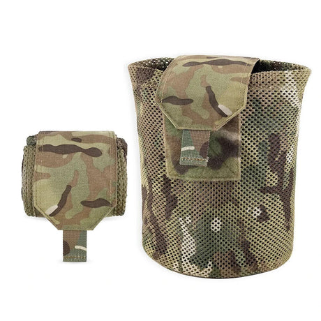 KRYDEX Tactical Mesh Dump Pouch Drop Pouch Mag Recycling Carrier fit MOLLE/BELT in Multicam