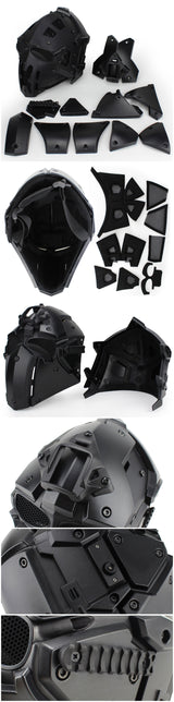 Raven Supply Ronin-Style Tactical Helmet in Green, alternate view 2