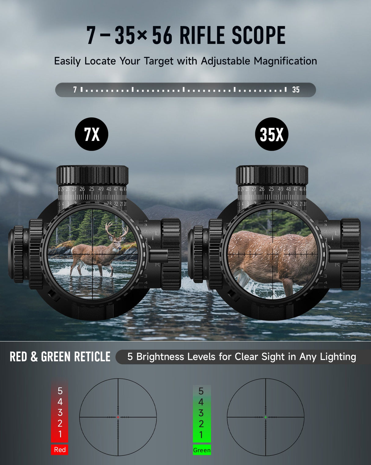 Pinty Vexa HD 7-35x56 FFP Rifle Scope, alternate view 5