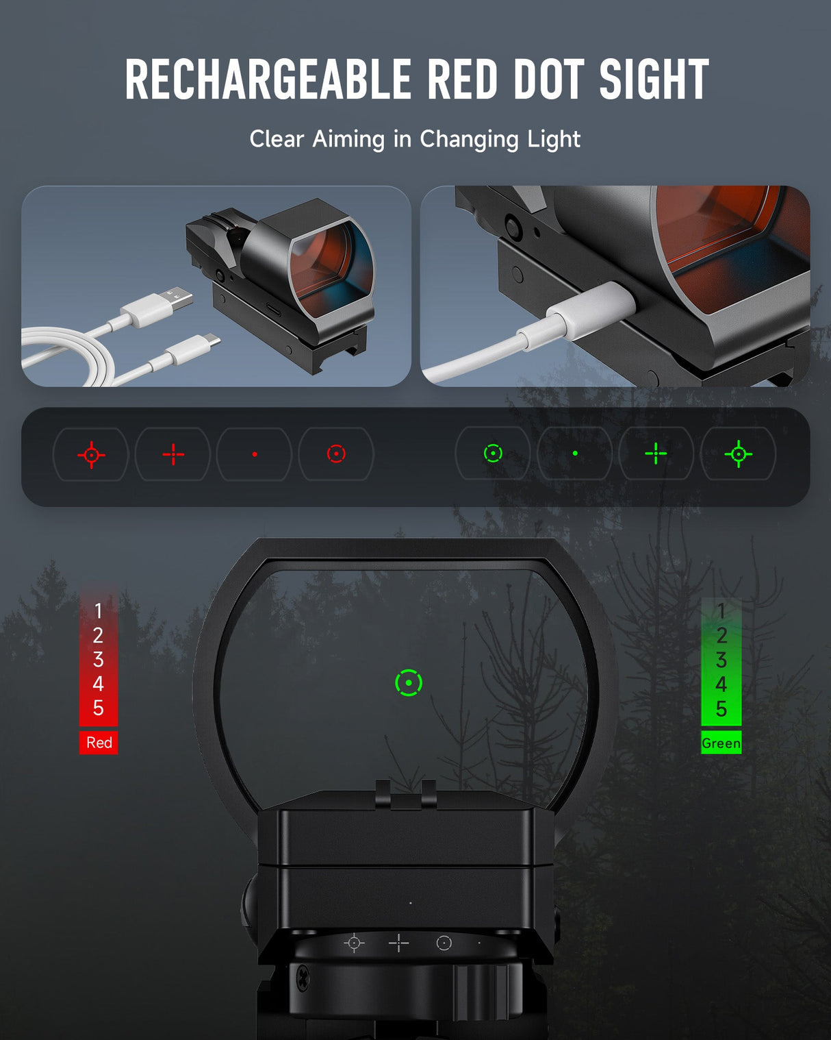 PINTY Nova 4-in-1 3-9x32 Rifle Scope Combo, alternate view 5