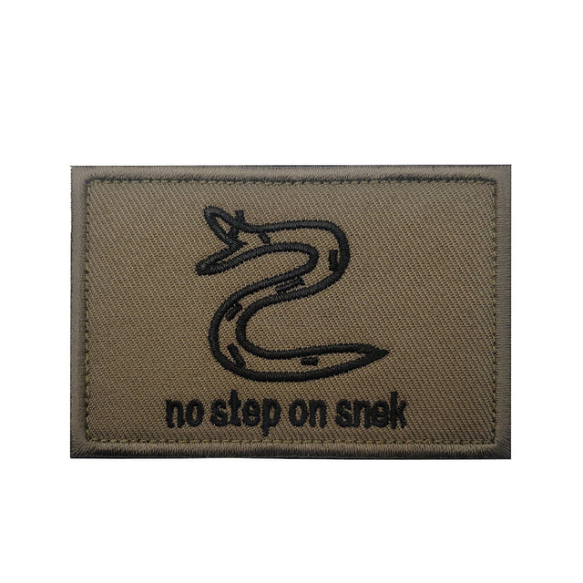 Raven Supply No Step on Snek Embroidered Morale Patch in P002352PVC Yellow