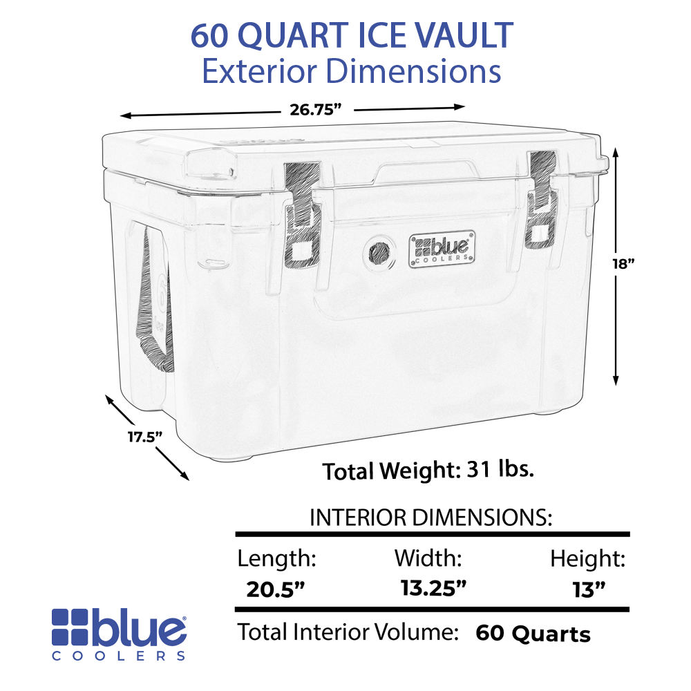 Cooler Roto-Moldado Ice Vault de 60 Quartos